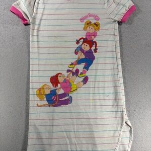 Vintage 1980s Cabbage Patch Kids Striped Nightgown